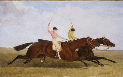 Satirista con William Scott in Sella Battendo Coronation con John Day in Sella - Il St. Leger 1841 da John Frederick Herring Senior