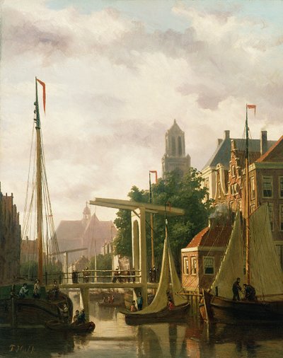 Un canale ad Amsterdam da John Frederick Hulk