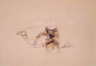 Un arabo Bisharin con il suo cammello da John Frederick Lewis