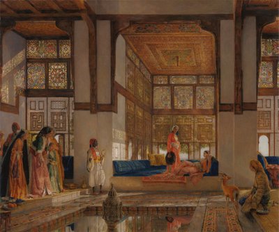 Una Signora che Riceve Visitatori (La Ricezione) da John Frederick Lewis