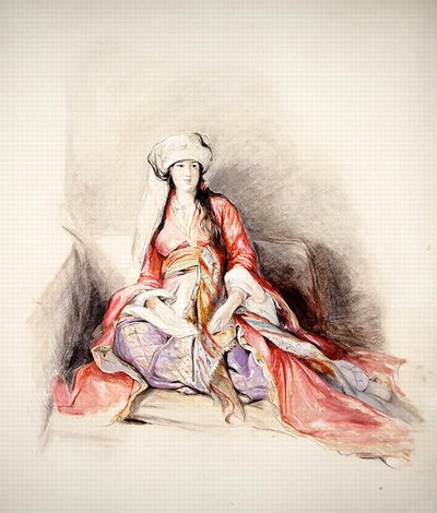 Una Signora Levantina in Abito Turco, Costantinopoli da John Frederick Lewis