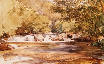 Una piscina e un fiume scozzese da John Frederick Lewis