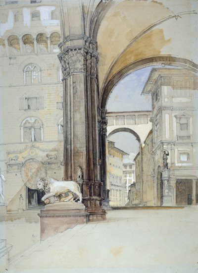 Firenze: Palazzo Vecchio e gli Uffizi da John Frederick Lewis