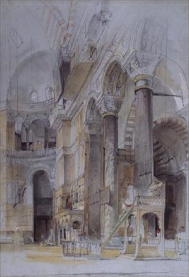 Interno di Haghia Sophia, Costantinopoli da John Frederick Lewis