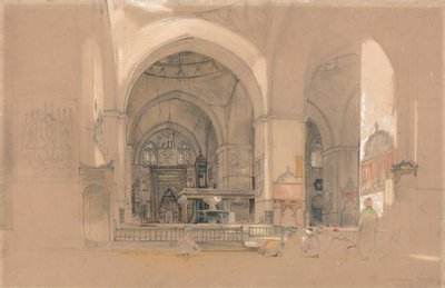 Interno della Grande Moschea, Bursa, Turchia da John Frederick Lewis