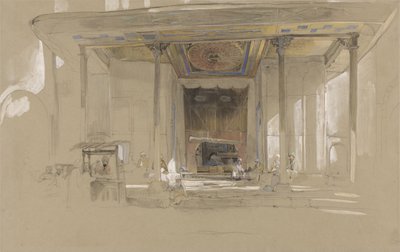 Ingresso principale della Grande Moschea (Ulucami) Bursa, Turchia, c.1840 da John Frederick Lewis