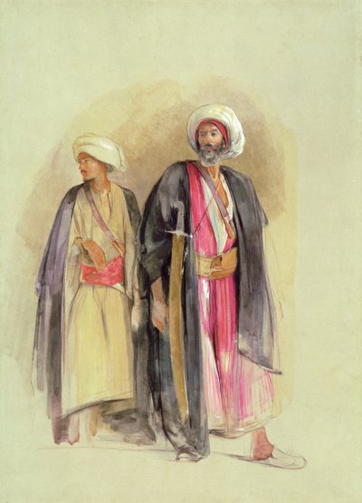 Sheik Hussein di Gebel Tor e suo figlio, c.1842-43 da John Frederick Lewis