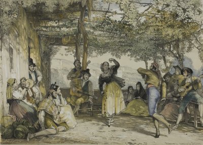 Contadini Spagnoli che Ballano il Bolero da John Frederick Lewis