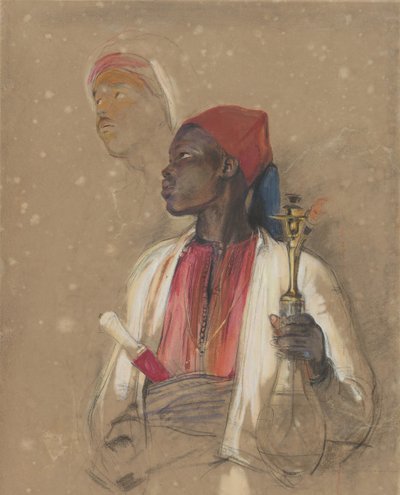 Studio per Il portatore di pipa, 1841-51 da John Frederick Lewis