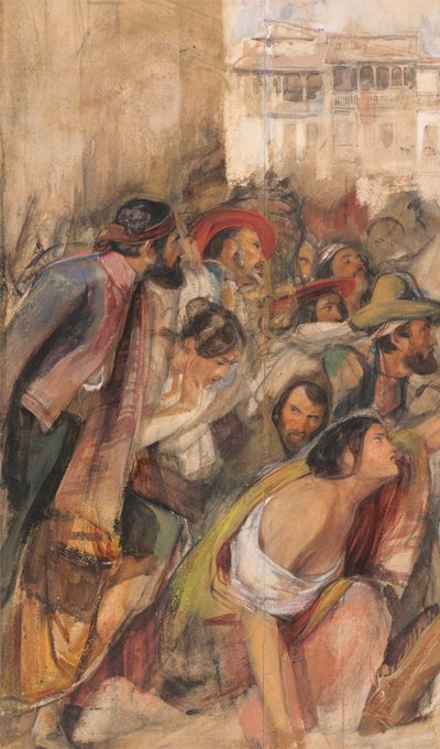 Studio per la proclamazione di Don Carlos da John Frederick Lewis
