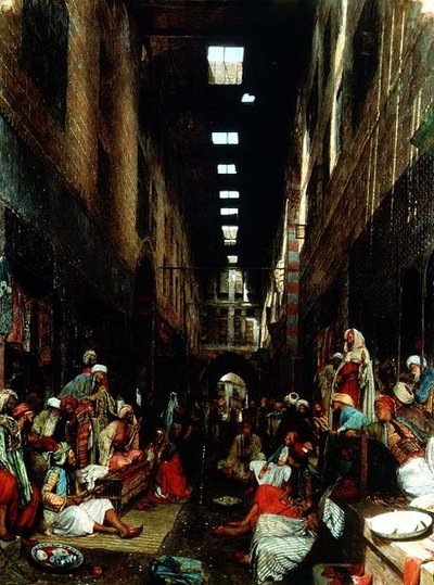 Il bazar Bezestein di El Khan Khallil, Il Cairo da John Frederick Lewis