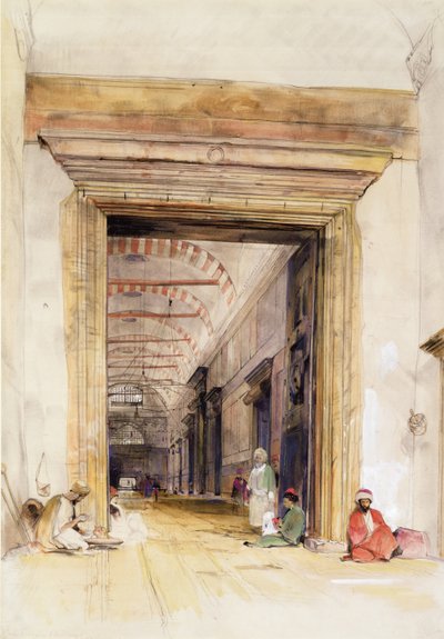Il grande portale della Moschea di Santa Sofia, Costantinopoli da John Frederick Lewis