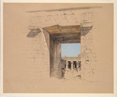 Il tempio di Edfu: la porta del pilone da John Frederick Lewis