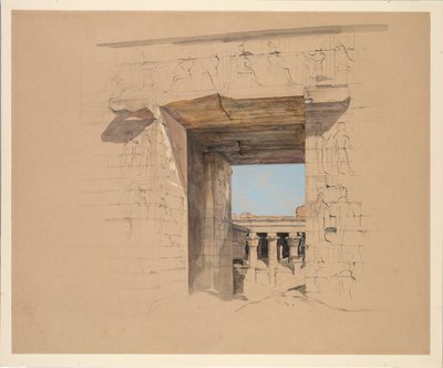 Il tempio di Edfu: La porta del pilone da John Frederick Lewis