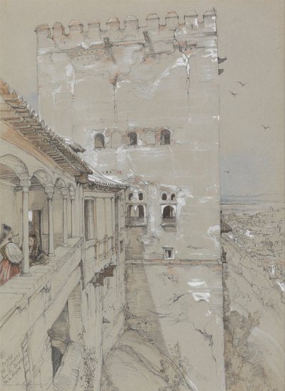 La Torre di Comares, Alhambra, 1835 da John Frederick Lewis