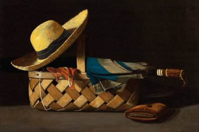 Cesto del mercato, cappello e ombrello da John Frederick Peto
