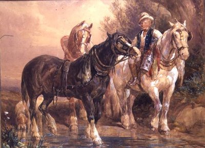 Ragazzo e cavalli da tiro da John Frederick Tayler