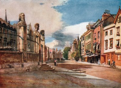 Broad Street, vista da ovest (litografia a colori) da John Fulleylove