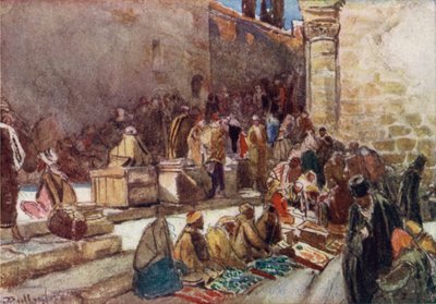 Ingresso al cortile della Chiesa del Santo Sepolcro, Gerusalemme da John Fulleylove