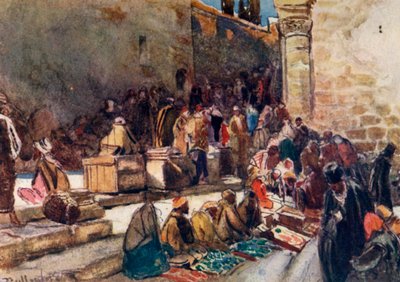 Ingresso al cortile della Chiesa del Santo Sepolcro - Gerusalemme, 1902 da John Fulleylove