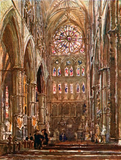 Interno del transetto sud (litografia a colori) da John Fulleylove