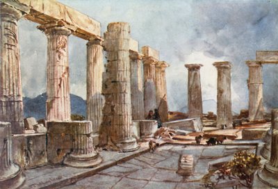 Interno del Tempio di Apollo a Bassae in Arcadia da John Fulleylove