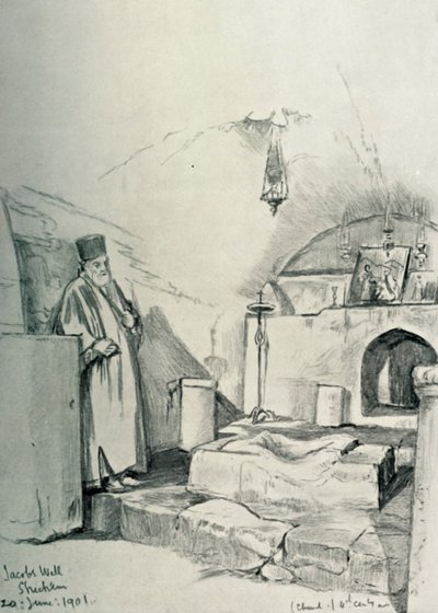 Il pozzo di Giacobbe a Sichem Nablus, 1902 da John Fulleylove