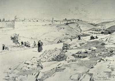 Gerusalemme, con la strada da Betania da John Fulleylove