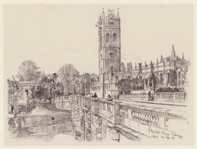 Magdalen College dal Ponte da John Fulleylove