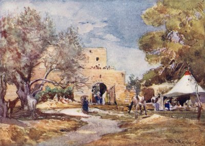 Edificio medievale fuori dal Muro Nord di Gerusalemme da John Fulleylove