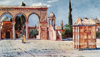 Pulpito estivo dal portico sud della Cupola della Roccia, 1902 da John Fulleylove