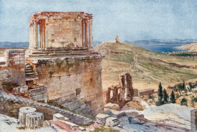 Il bastione e il tempio della Vittoria senza ali visti dalla salita al Propileo da John Fulleylove