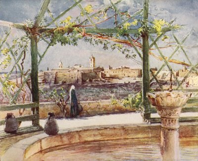 La Chiesa della Natività a Betlemme, da un giardino sulla collina opposta da John Fulleylove
