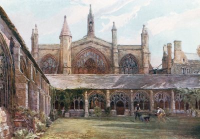 I Chiostri, New College (litografia a colori) da John Fulleylove