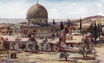 La Cupola della Roccia (Moschea di Omar), dalle caserme vicino al sito della Torre di Antonia da John Fulleylove