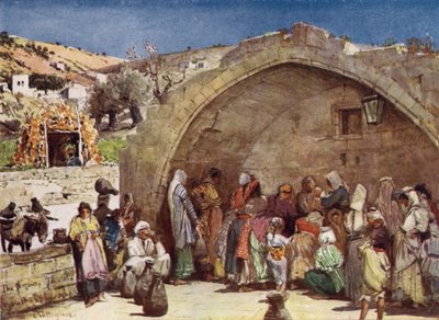 La fontana della Vergine a Nazareth da John Fulleylove