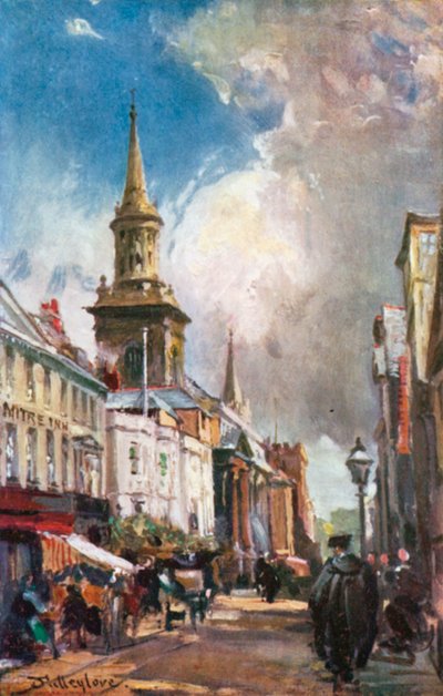 High Street vista da est (litografia a colori) da John Fulleylove