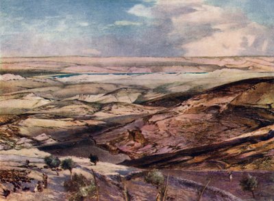 Il deserto di Giuda e il Mar Morto, dal punto più alto del Monte degli Ulivi da John Fulleylove
