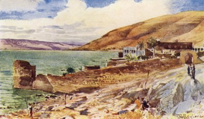 Il lago di Galilea, guardando a sud da Tiberiade da John Fulleylove