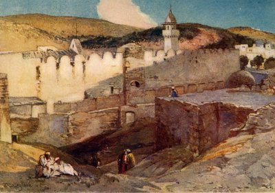 La moschea di Hebron sopra la grotta di Machpelah, 1902 da John Fulleylove