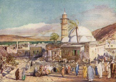 La moschea di Tiberiade e il Lago di Galilea da John Fulleylove