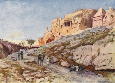 Le tombe scavate nella roccia della Valle di Giosafat da John Fulleylove