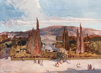 La piazza davanti al Palazzo Reale di Atene da John Fulleylove