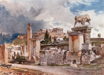 La strada delle tombe fuori dal Dipylon ad Atene da John Fulleylove