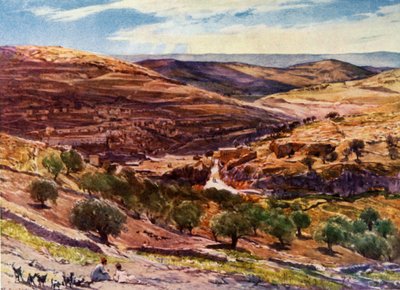 La valle di Hinnom con la collina dell