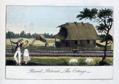 Ritiro rurale, Il cottage, 1813 da John Gabriel Stedman