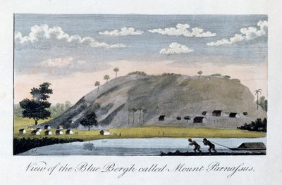 Vista del Blue Bergh chiamato Monte Parnaso da John Gabriel Stedman