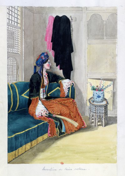 Levantino in costume del Cairo (acquerello) da John Gardner Wilkinson