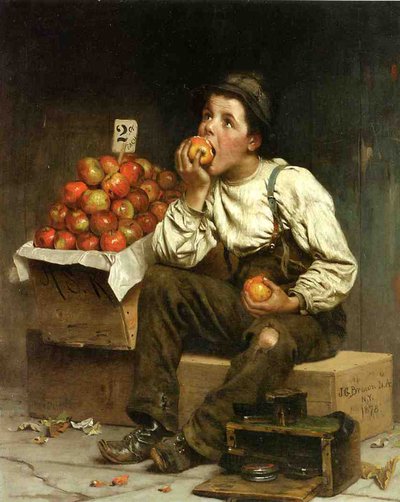 Un Ragazzo che Mangia Mele, 1878 da John George Brown