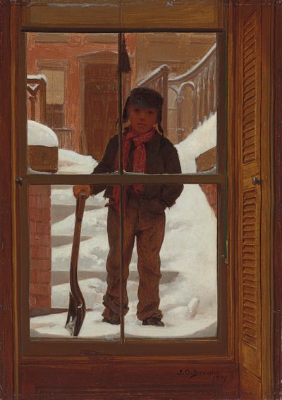 Posso Spalare la Neve?, 1871 da John George Brown